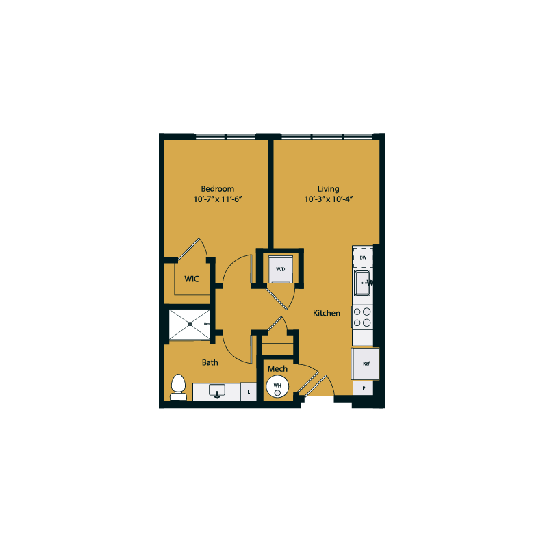 Floor plan layout diagram for JR1-1
